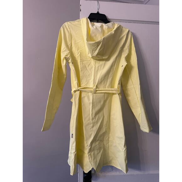 RAINS Curve W Jacket Straw Yellow Raincoat XS NWT - Picture 6 of 7